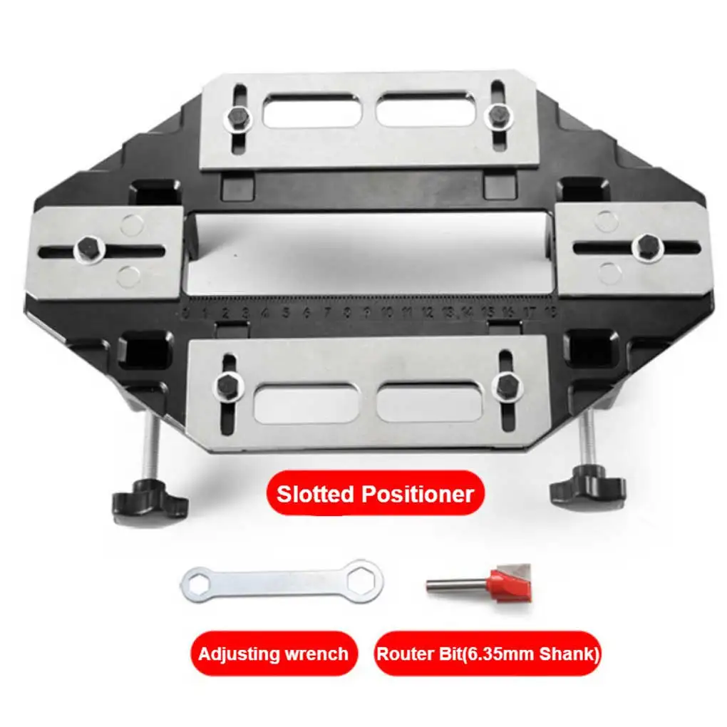 Drawer Door Hinge Hole Locator Adjustable Holes Opener Slotted Positioner Locating Positioning Guide Plate Handtool