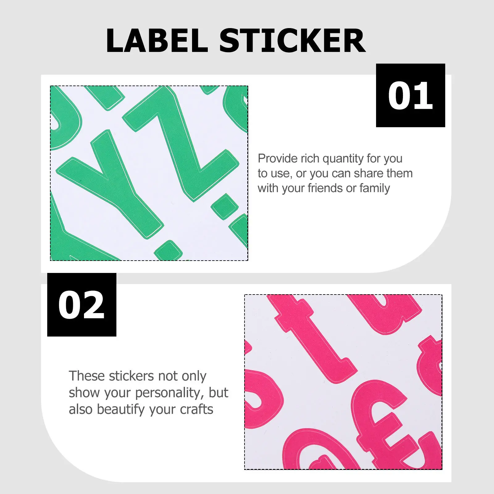 10Sheets Adhesive Letter Number Stickers for Signs Door Business Address Label Scrapbooking Crafts Alphabet Decals