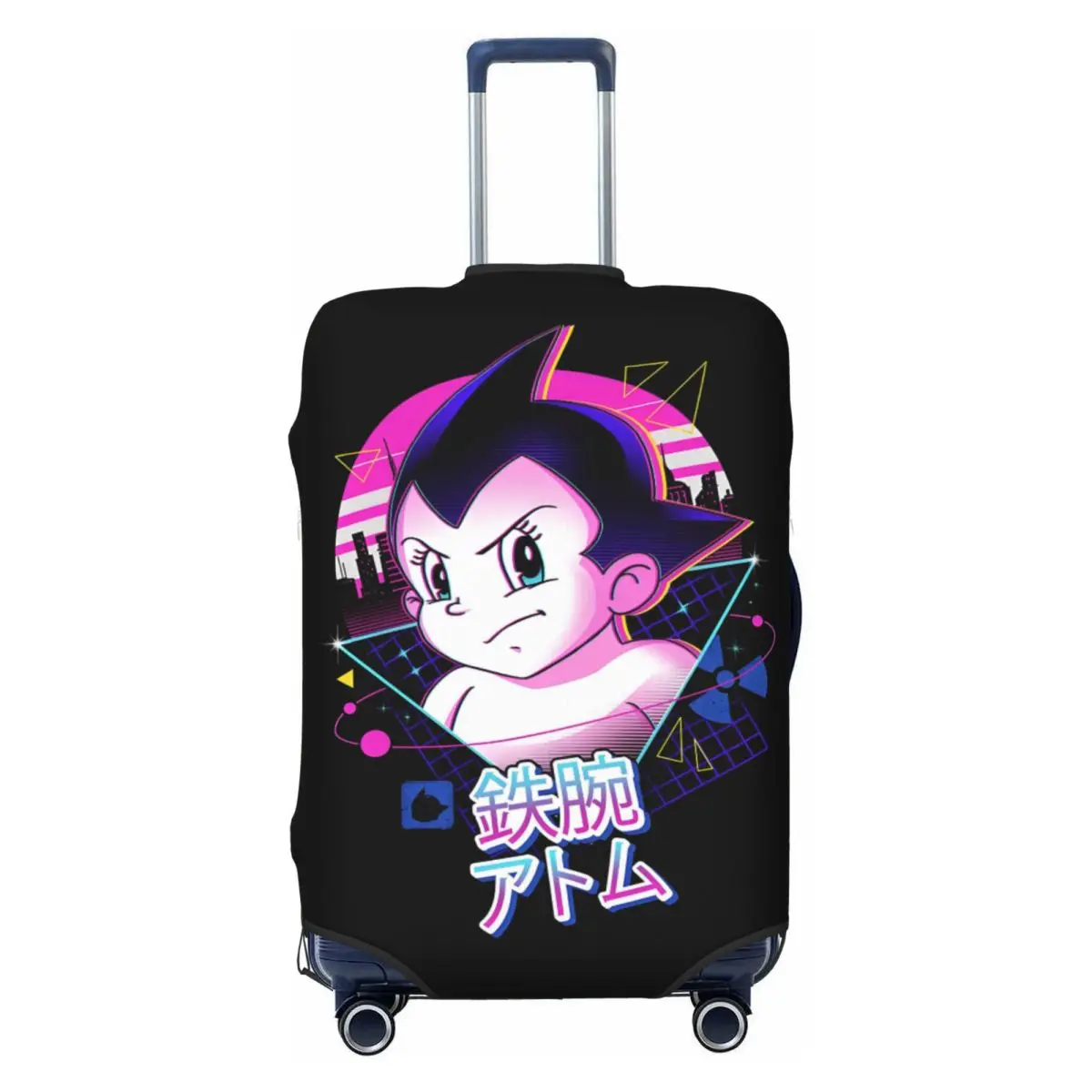 

Custom Astroboy Astro Boy Travel Luggage Cover Washable Manga Suitcase Cover Protector Fit 18-32 Inch
