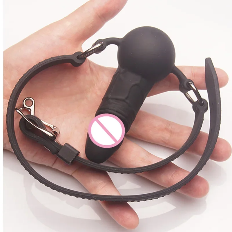 Removable Dildo Mouth Plug Silicone Penis Plug Dildo Gag Penis Gag Fetish BDSM Bondage Sex Toys for Woman Adult Game Erotic Toys