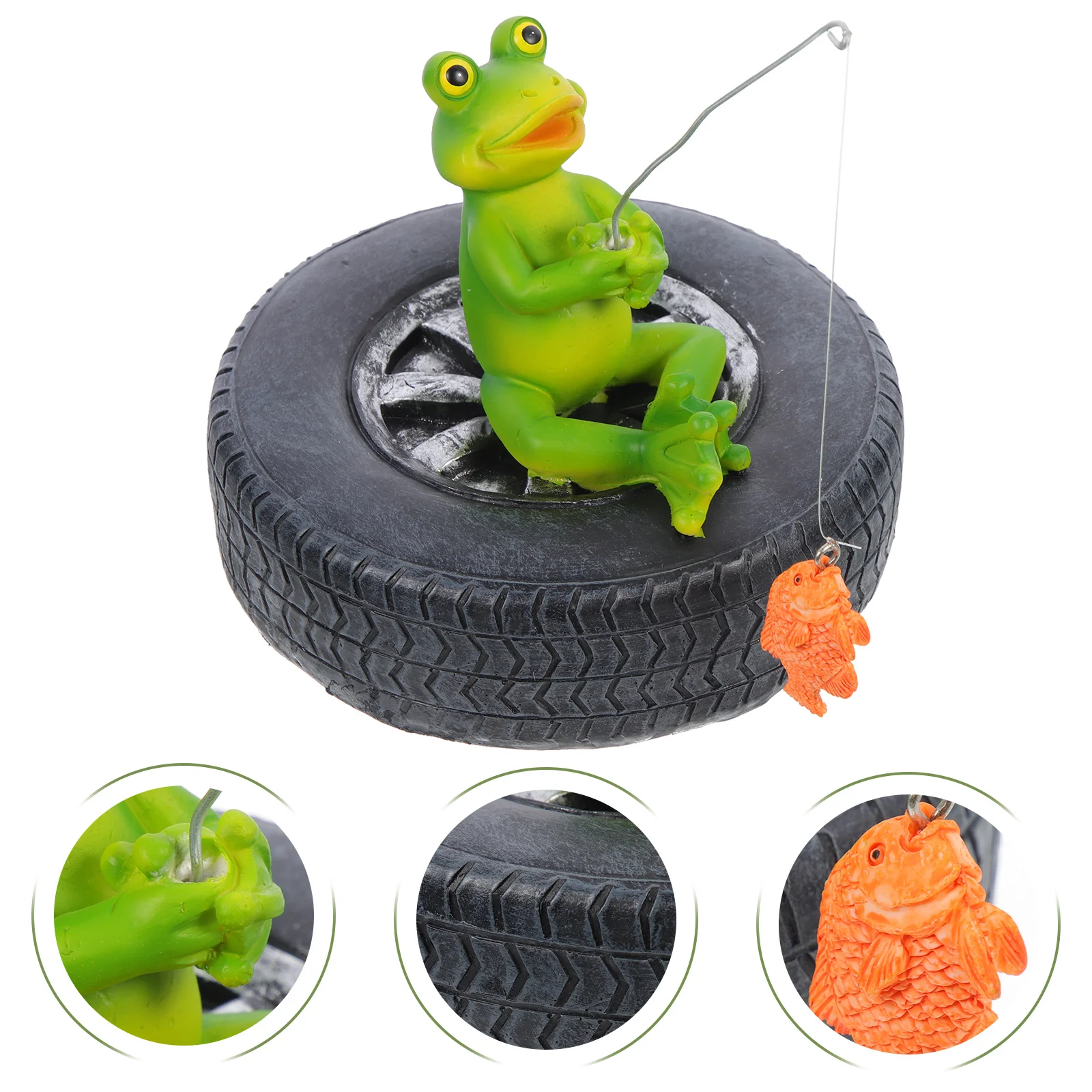 

Resin Frog Statue Sculptures Figure Decoration Garden Frogs Outdoor Water Floating Ornaments