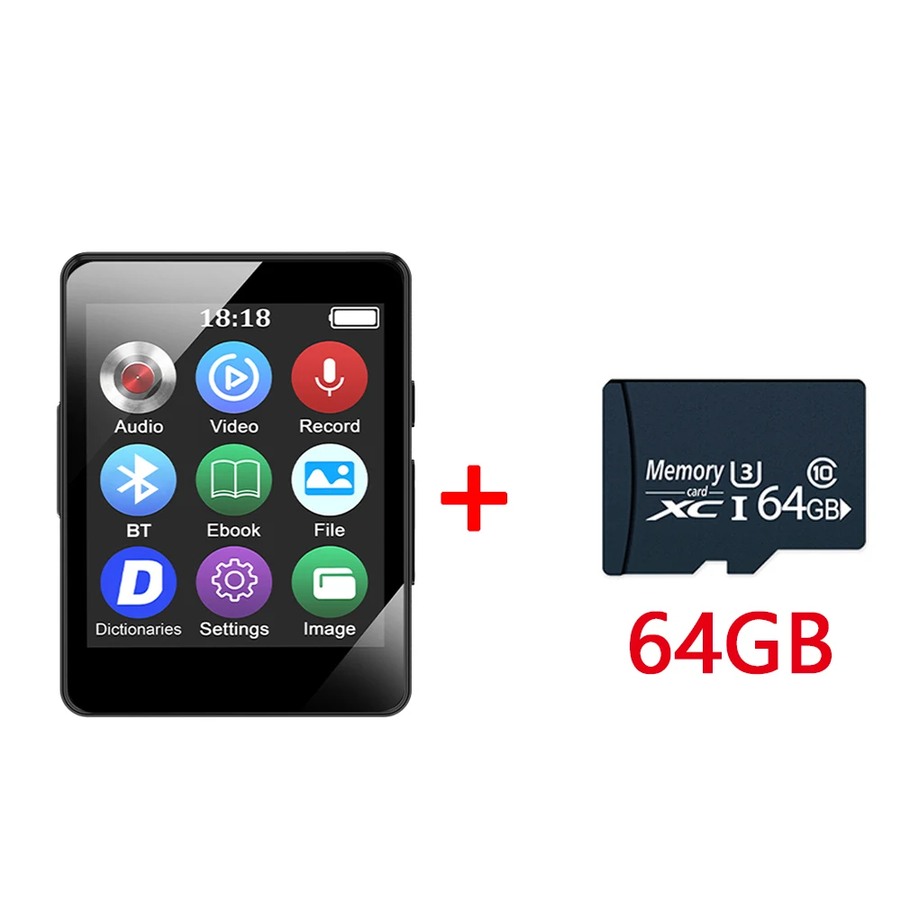 occkic 2026 Neuer MP3-Player Clip Mini Walkman Tragbarer Sport-Musikplayer für Studenten MP4-Player mit Lautsprecher/E-Book/Recorder Mp3-Player 7