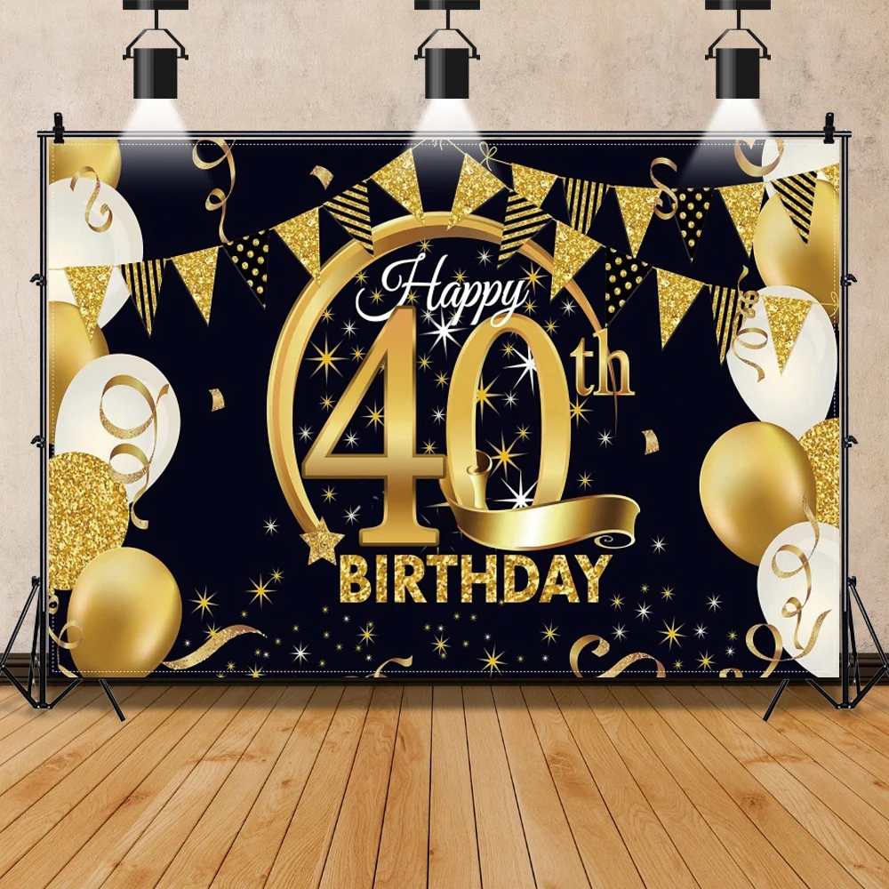 ستارة زرقاء وردية ولي العهد 20 30 40th الكبار حفلة عيد ميلاد ملصق استحمام الطفل صورة خلفية التصوير خلفية