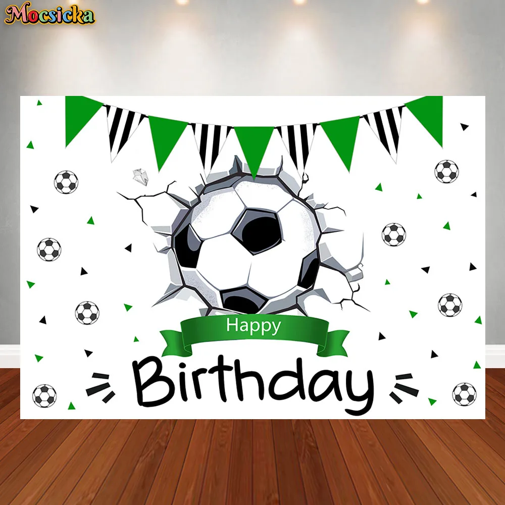 

Mocsicka Soccer Football Field Sports Freedom Background Photography Backdrops Party Custom Birthday Backdrop Banner Photo