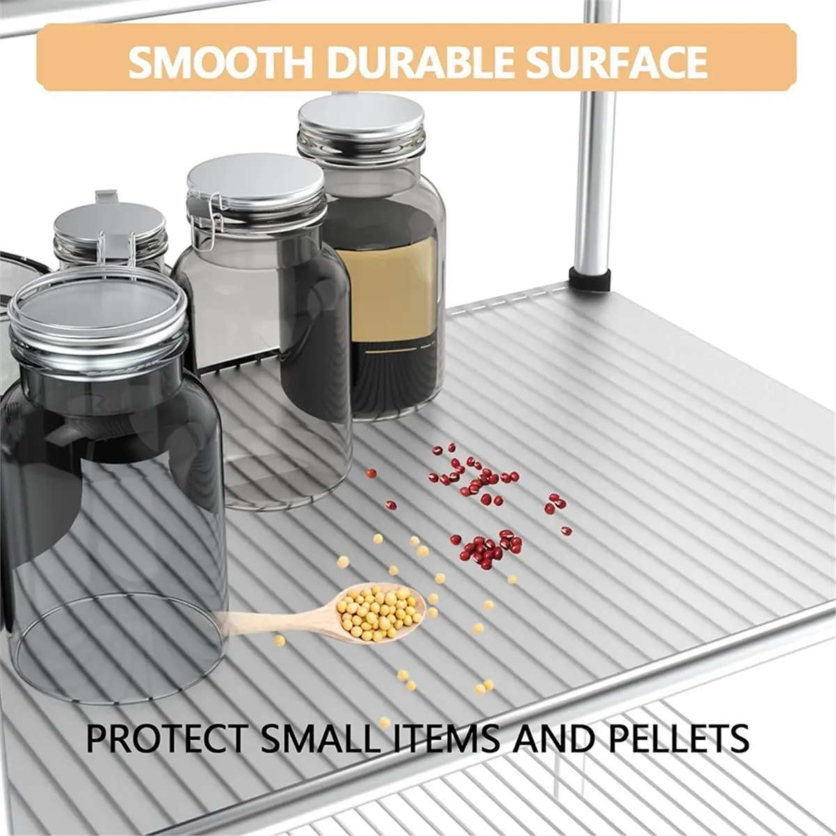 4pcs Shelf Liners of Wire Shelf System,16 X 36 Inch Plastic Shelf Liners Mats for Wire Shelving (Rolled)