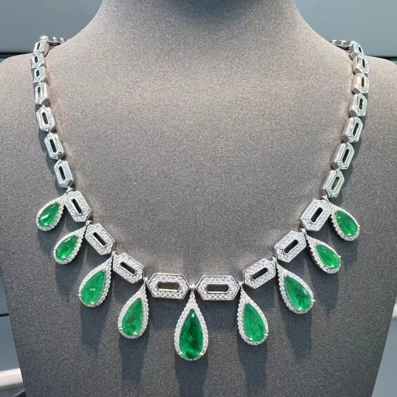 

ZOCA Designer Fashion 925 Sterling Silver Jewelry Cubic Zirconia Water Drop Party Necklace For Women