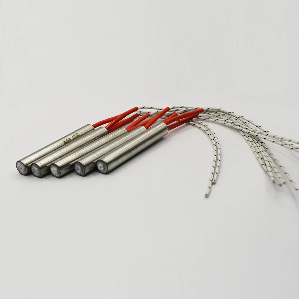 5 pezzi in acciaio inossidabile 220V 6mm diametro del tubo riscaldatore a cartuccia per stampi 40-200mm lunghezza del tubo 80-300W elemento