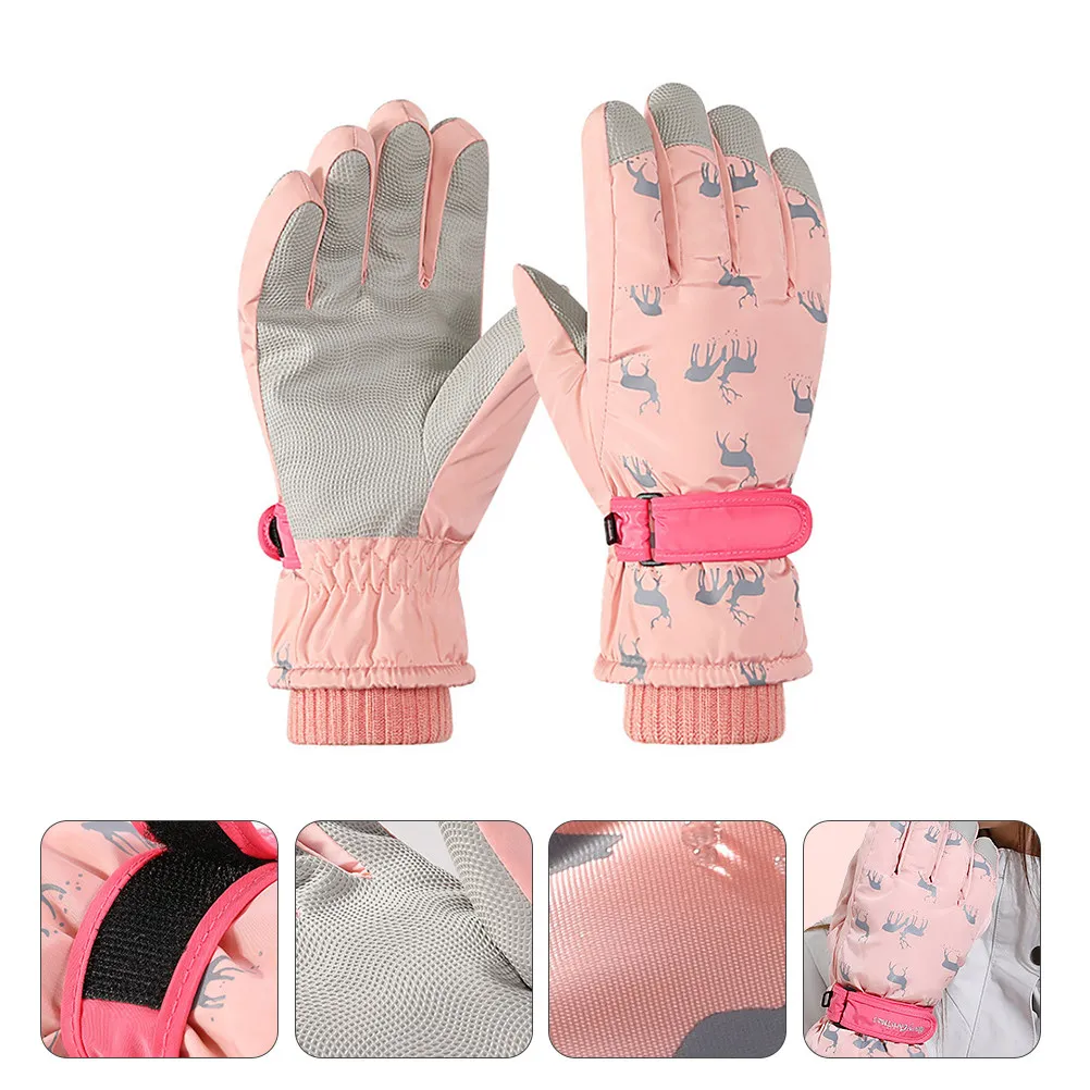

1Pair Waterproof Warm Winter Gloves Woman Cycling Gloves Outdoor Skiing Hiking Mountaineering Riding Mountaineering Glove
