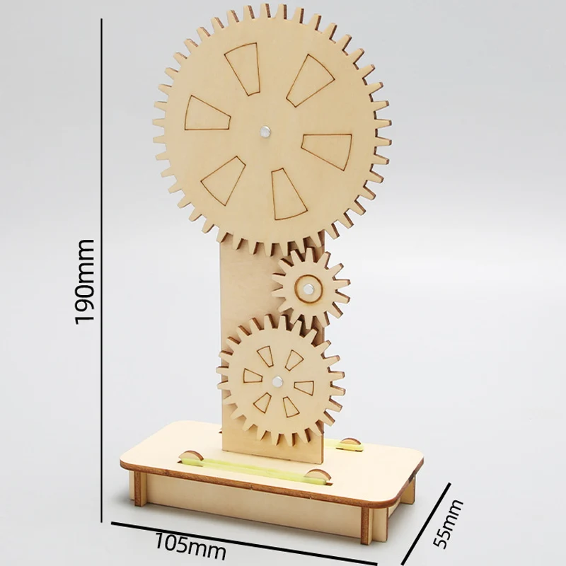 Drewniana zasada koło zębate dla dzieci zabawka naukowa technologia łodyg gadżet fizyka Puzzle zestaw do nauki zabawek edukacyjnych dla dzieci