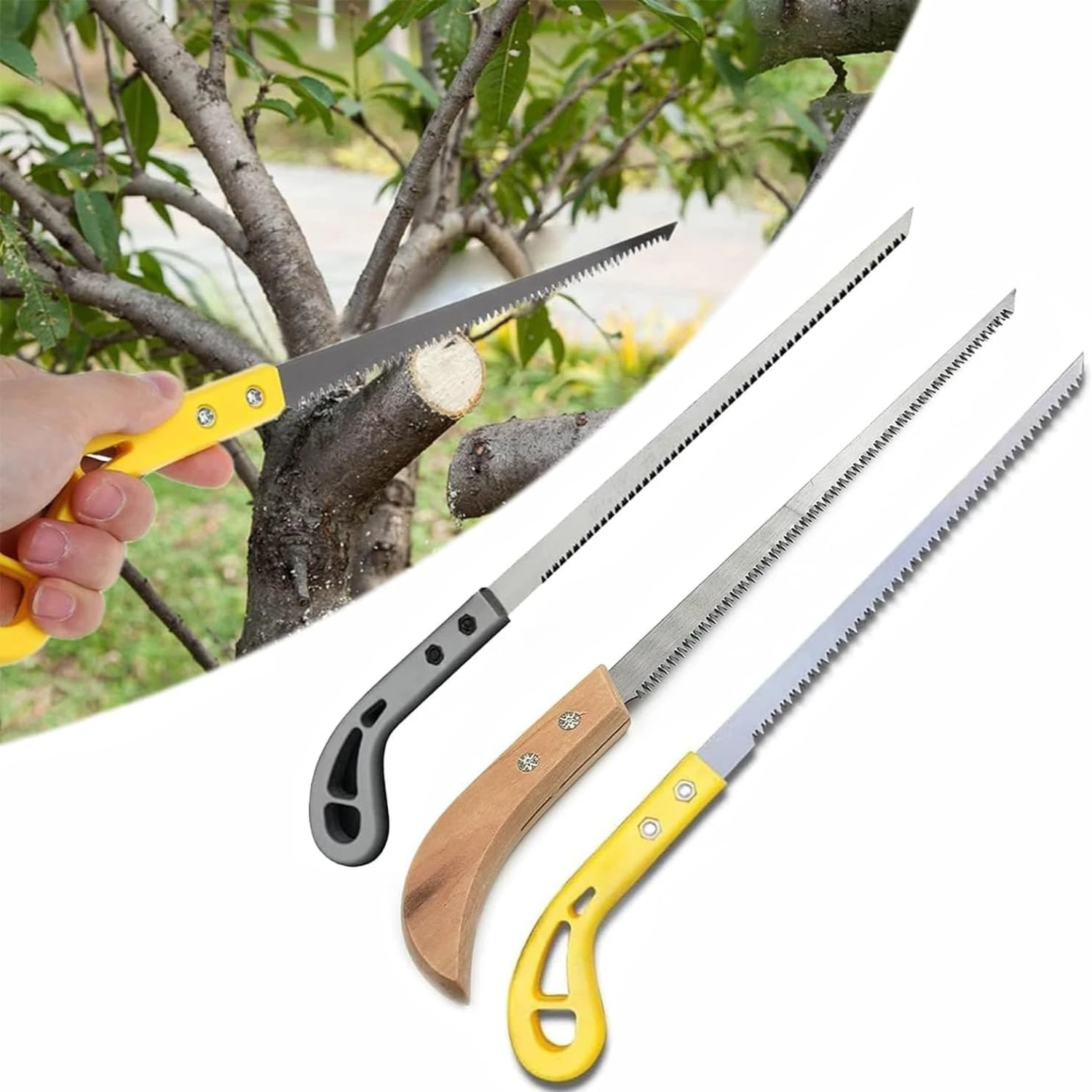 

9-Inch Outdoor Portable Hand Saw, Flexaza Outdoor Portable Hand Saw, Household Garden Small Hand Saw, Durable Three Blade Toothe