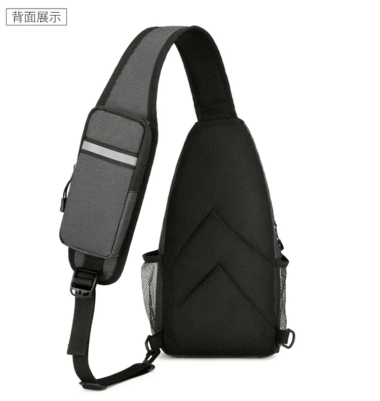 New Men's Chest Bag, Fashionable and Multi-functional Single-shoulder Bag, Water-resistant and Large-capacity Crossbody Bag
