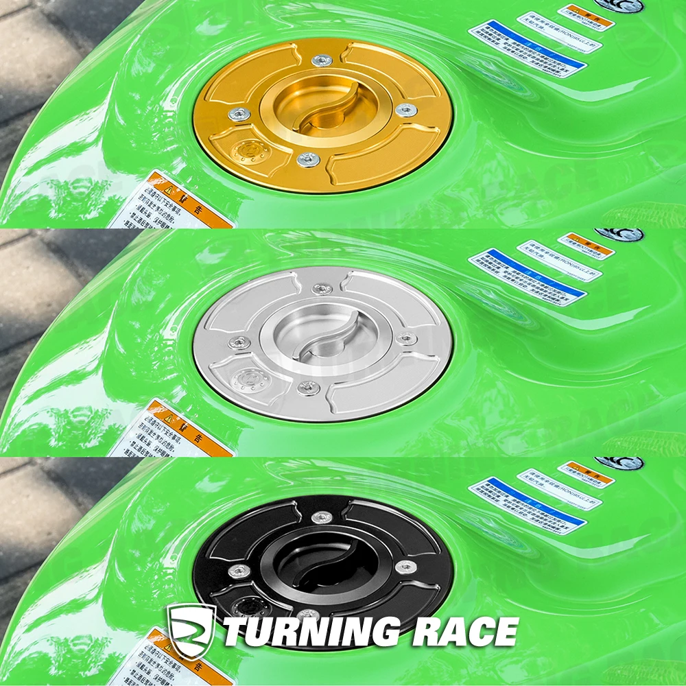 CNC Aluminum Quick Release Fuel Tank Cap for Kawasaki Ninja 400 500 650 Z400 Z500 Z650 Z900 ZX-6R ZX-10R H2 SX Z H2 Gas Cap