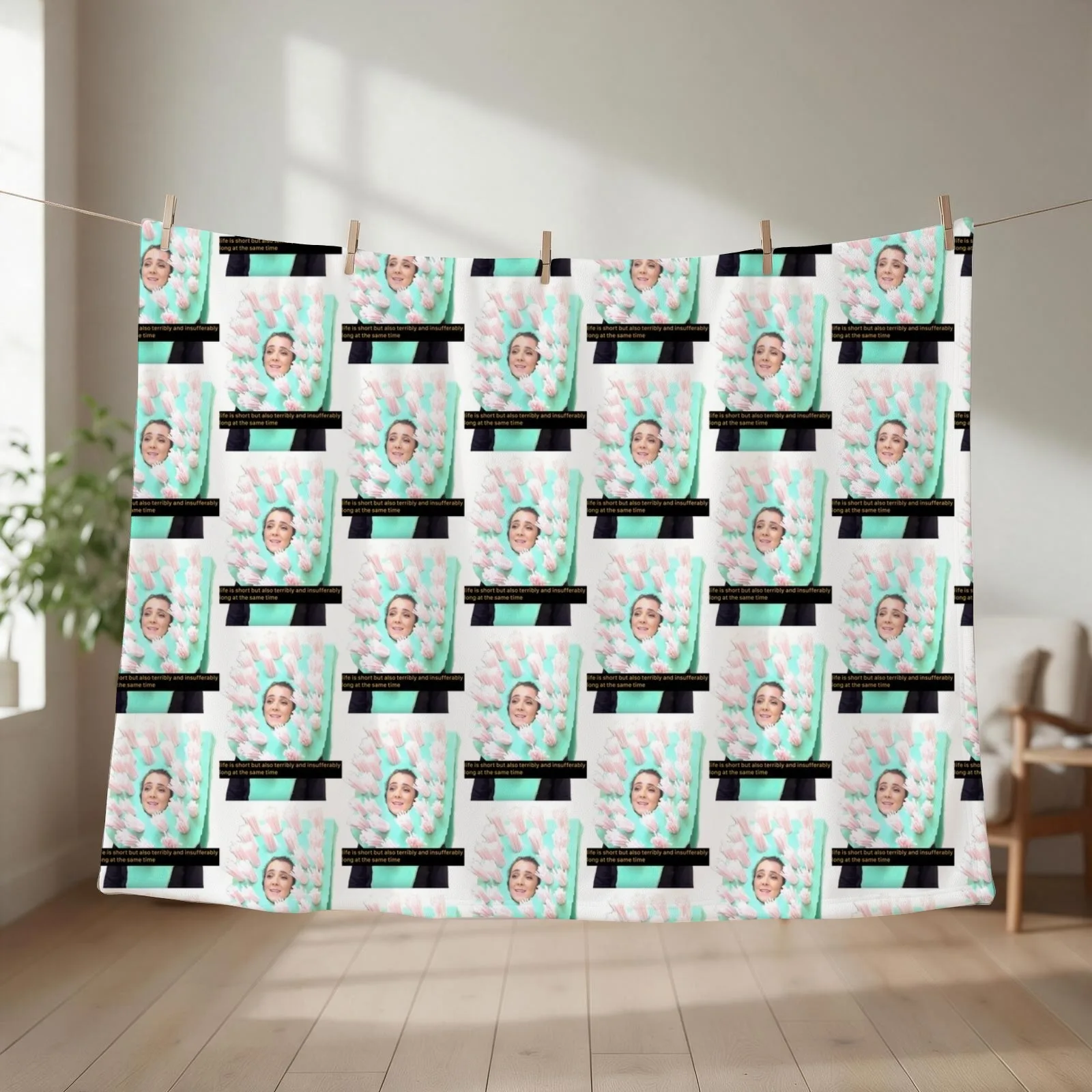 New Jenna Marbles toothbrush Throw Blanket bed plaid Soft Plush Plaid anime Travel Blankets