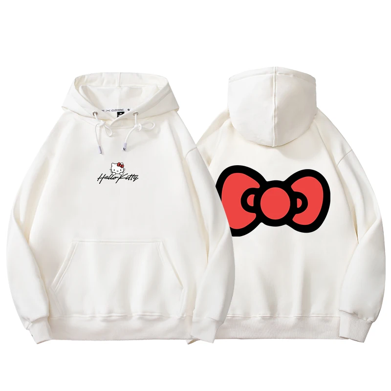 Hellokitty Sweater Female Sanrio Hello Kitty Clothes Early Autumn Thin Oversize Sweater Cartoon Hoodies Omen Hoodie18-24y