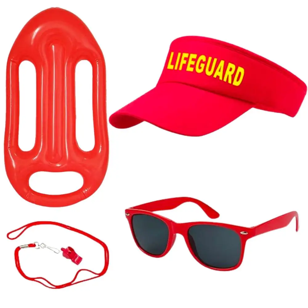 CJ باركر تأثيري Baywatch زي الملحقات نفخ غطاء لوح نظارات الخصر حقائب النساء الرجال هالوين كرنفال الدعائم الطرف