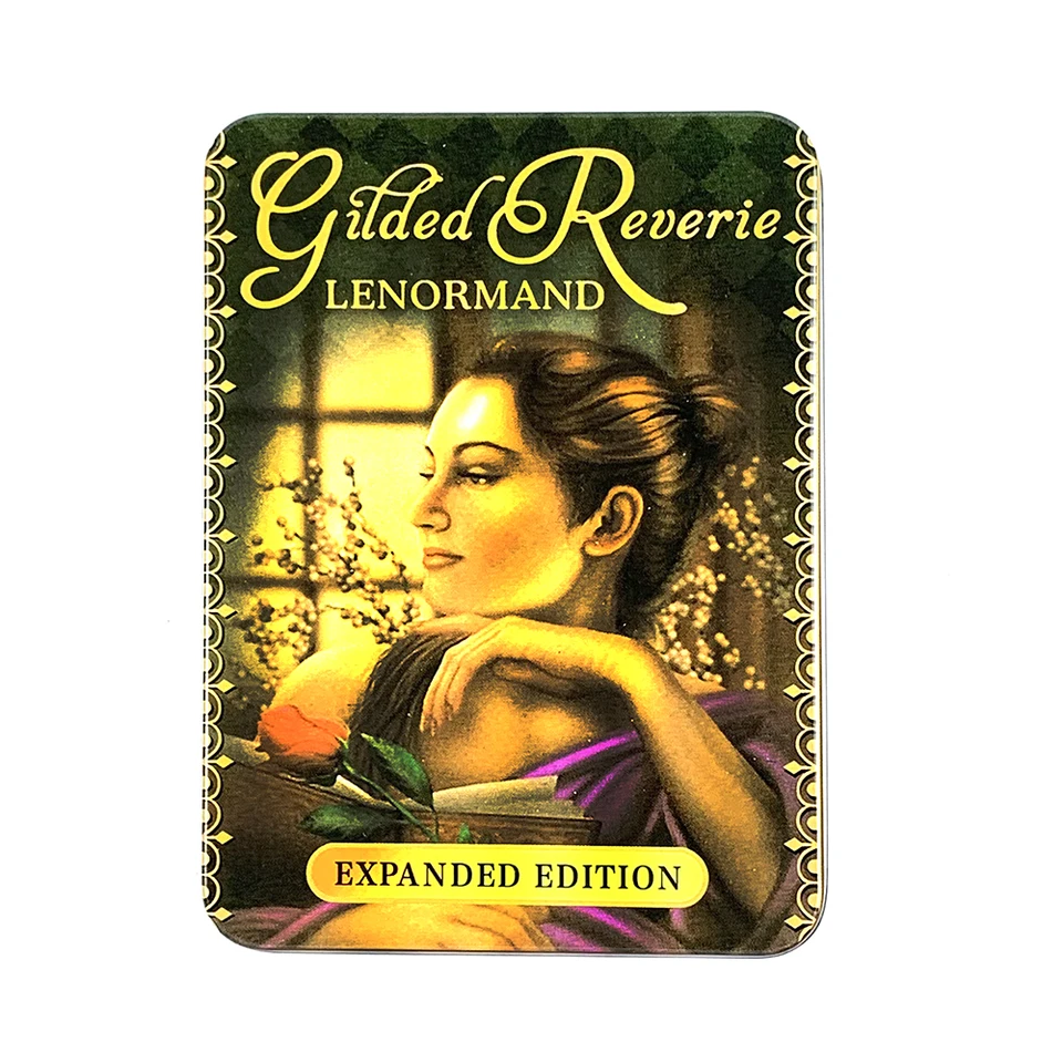 11*8cm Gilded Reverie Lenormand Tarot Deck In A Tin Box Gilded