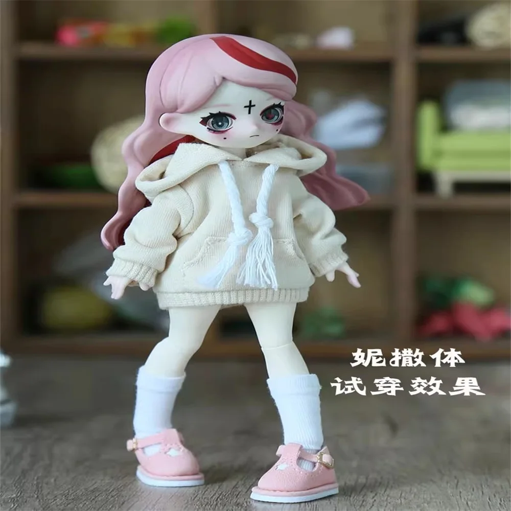

Snail 1/12 12 Points BJD Doll Clothes Lazy Pocket Casual Hooded Sweatshirt Model Ashi 2.0 Fairy D Male Body In Stock