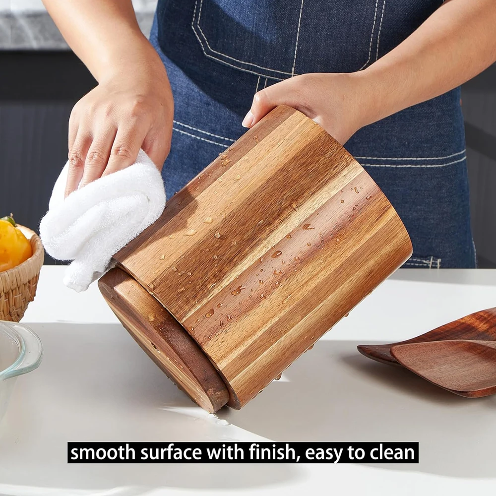 Portautensili in Legno di Acac - Kitchen Utensil Holder recensione e prezzo