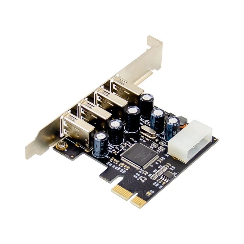 1 conjunto de placa conversora pci-e para 4 portas usb 2.0 chipset mcs9990 permite placa riser usb de troca quente pcb