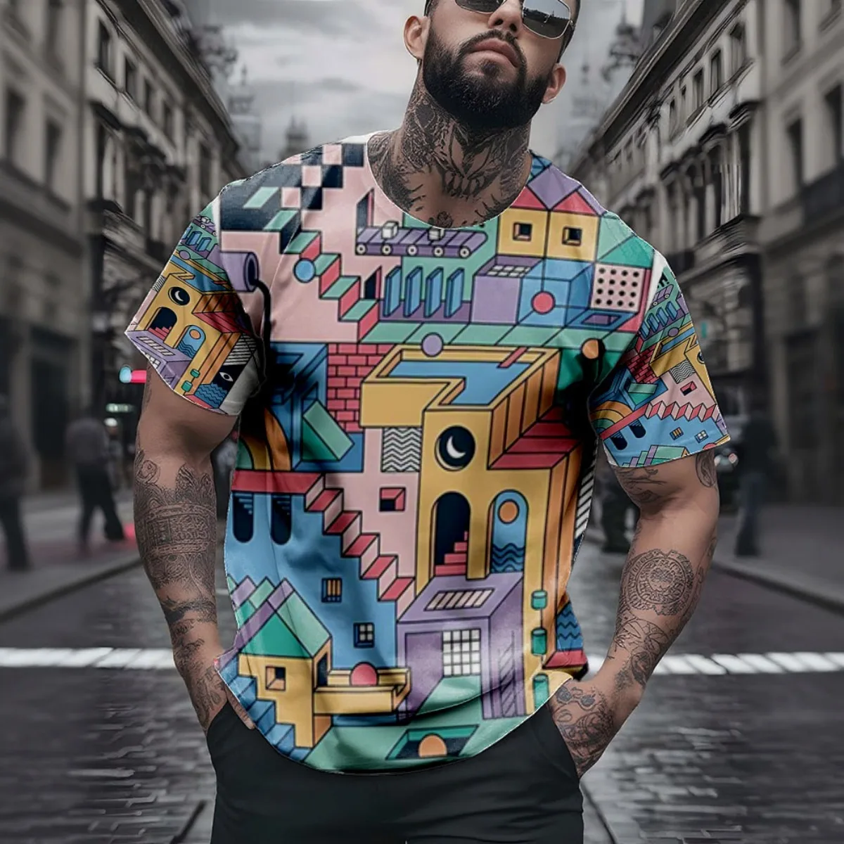 17 Equations that anged the world P 2 Poster New Arrival Fashion Men's Short Sleeve All-Over Print T-Shirt Unique All-Over
