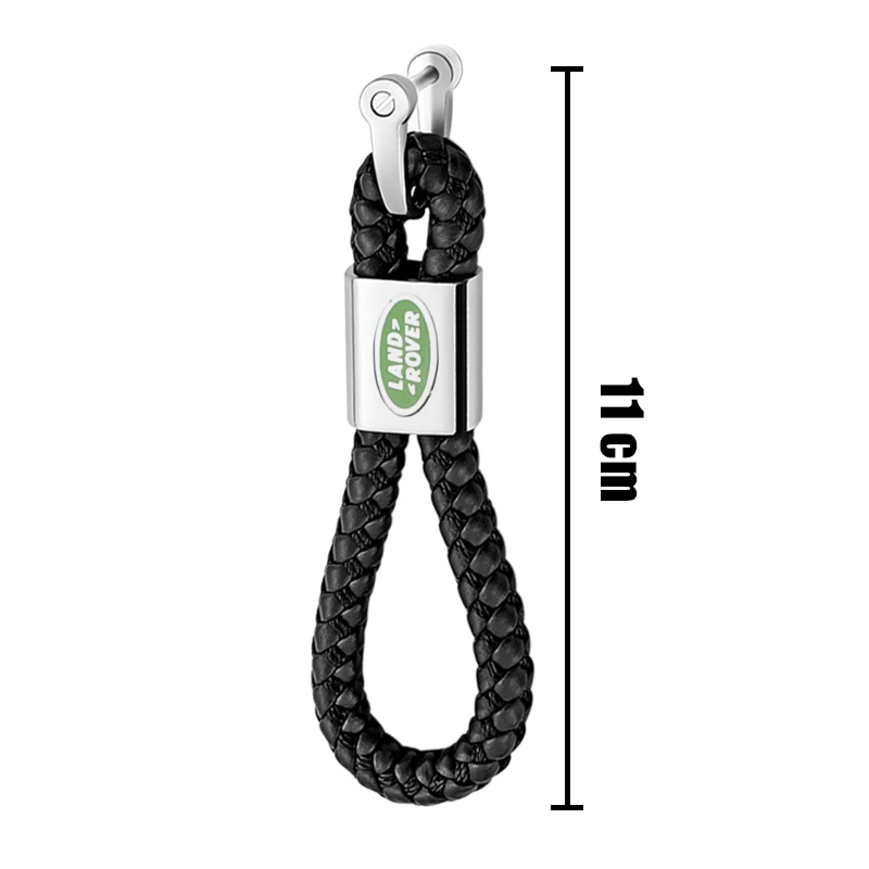 High Quality Shaped Leather Braided Custom Metal Rope Keychain Accessories For Land Rover Defender Discovery 2 3 4 Freelander