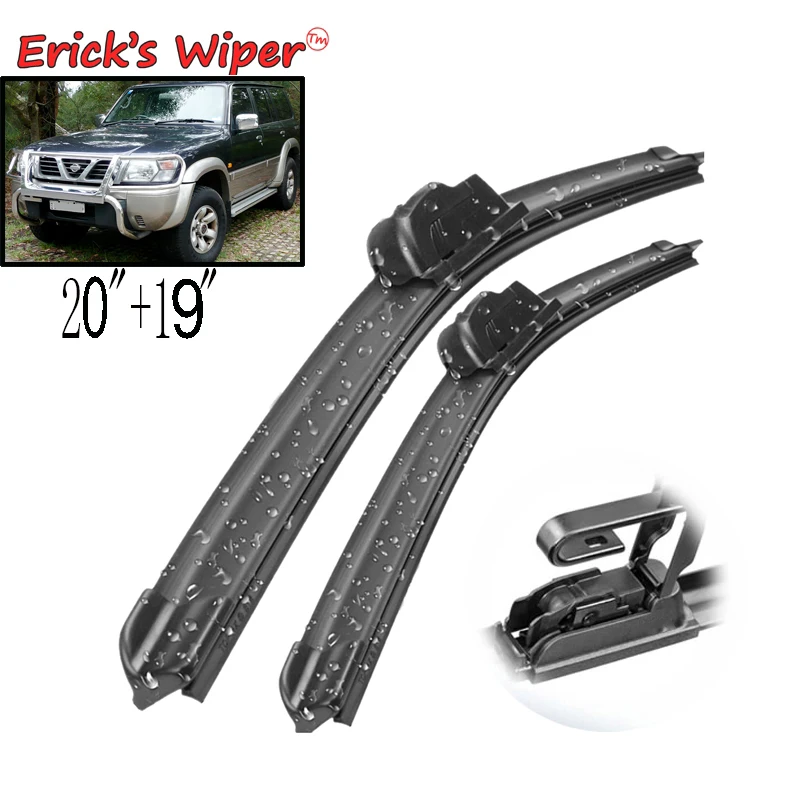 Erick's Wiper LHD Front Wiper Blades For Nissan Patrol Y61 1997 - 2010 Windshield Windscreen Window Car Rain Brushes 20