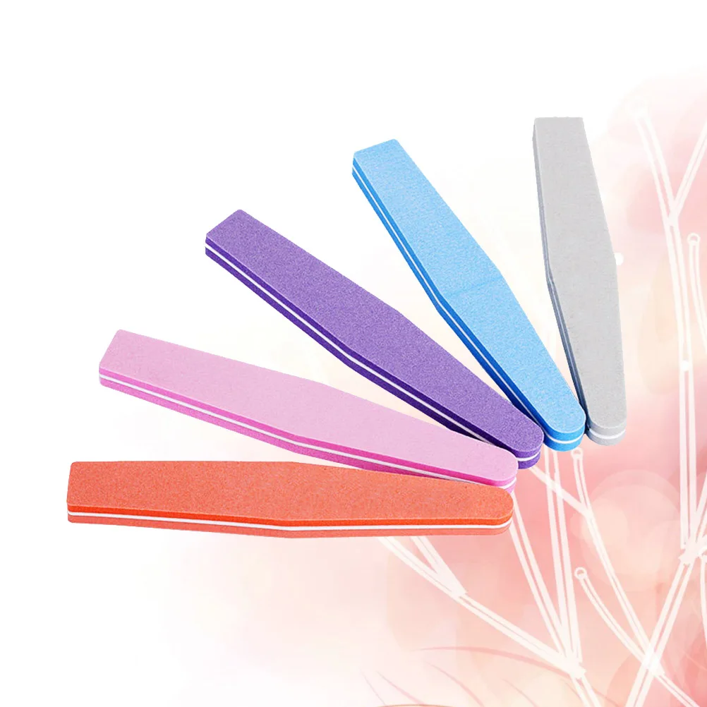 5Pcs Nail Buffing Files Sponge Nail Shiner Set for on Natural False Nails Easy to Use Manicure Tool Kit