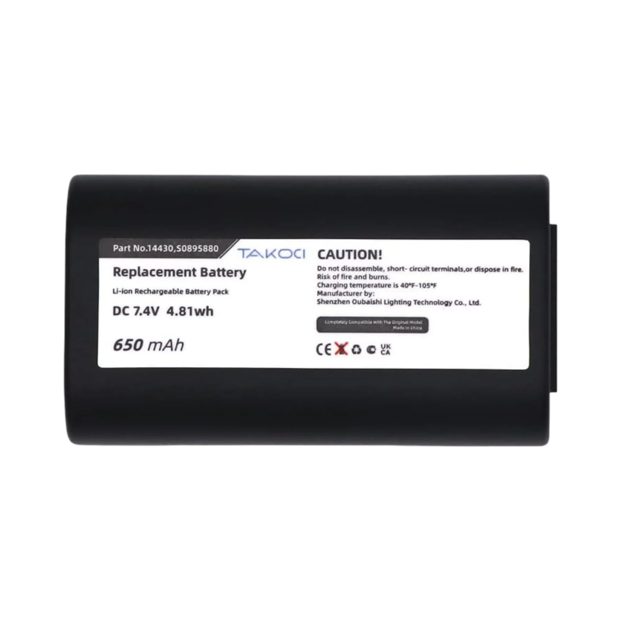 

Replacement Battery 650mAh for DYMO, 3M 260P, 280, PnP, 280P S0915380, 1758458, 14430, W003688, S0895880,14430,W003688, S0895880