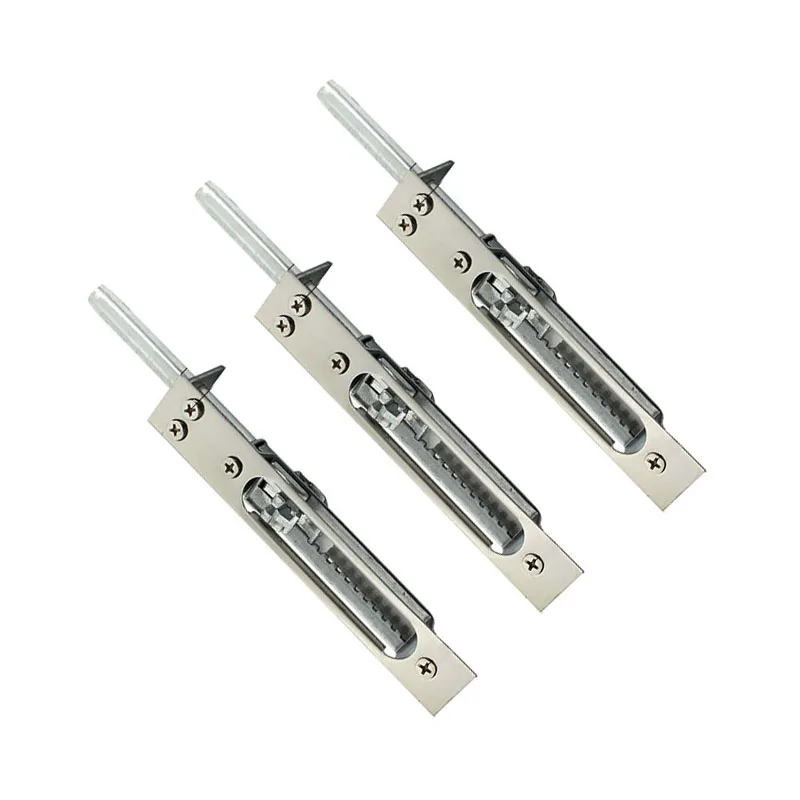 1PCS Pin Double Door Concealed Door Bolt Extended Stainless Steel Invisible Adjustable Anti-Theft Door Concealed Plug Hardware
