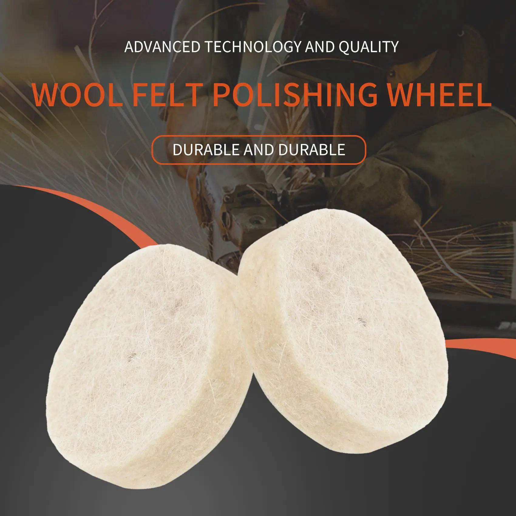 ABJT 33 ชิ้น Soft Felt Polishing Buffing Wheel อุปกรณ์เสริมแบบผสมสําหรับเครื่องมือโรตารี่