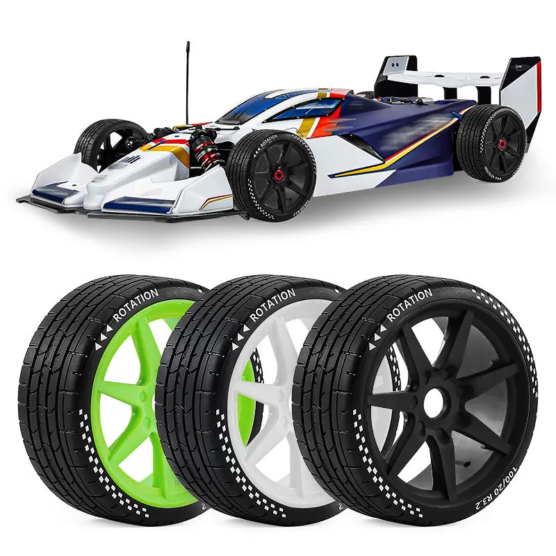 

4PCS RC Road Racing Wheels & Tires Set with 17mm Hex for ARRMA 1/7 Felony 6S BLX, On-Road Performance Wheel Tire Upgrade Kit