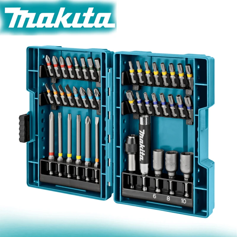 

Makita B-55697 Electric Screwdriver Drill Bits Set Colorful Strong Cross Flower Type Hexagon Socket Power Tool Accessories 43Pcs