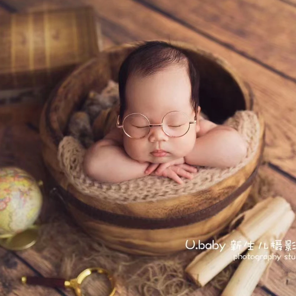 Heart Shaped Infant Glasses Newborn Photography Prop Baby Boy Girl Photo Shoot Round Sunglasses for Infants Eye Wear Accessories