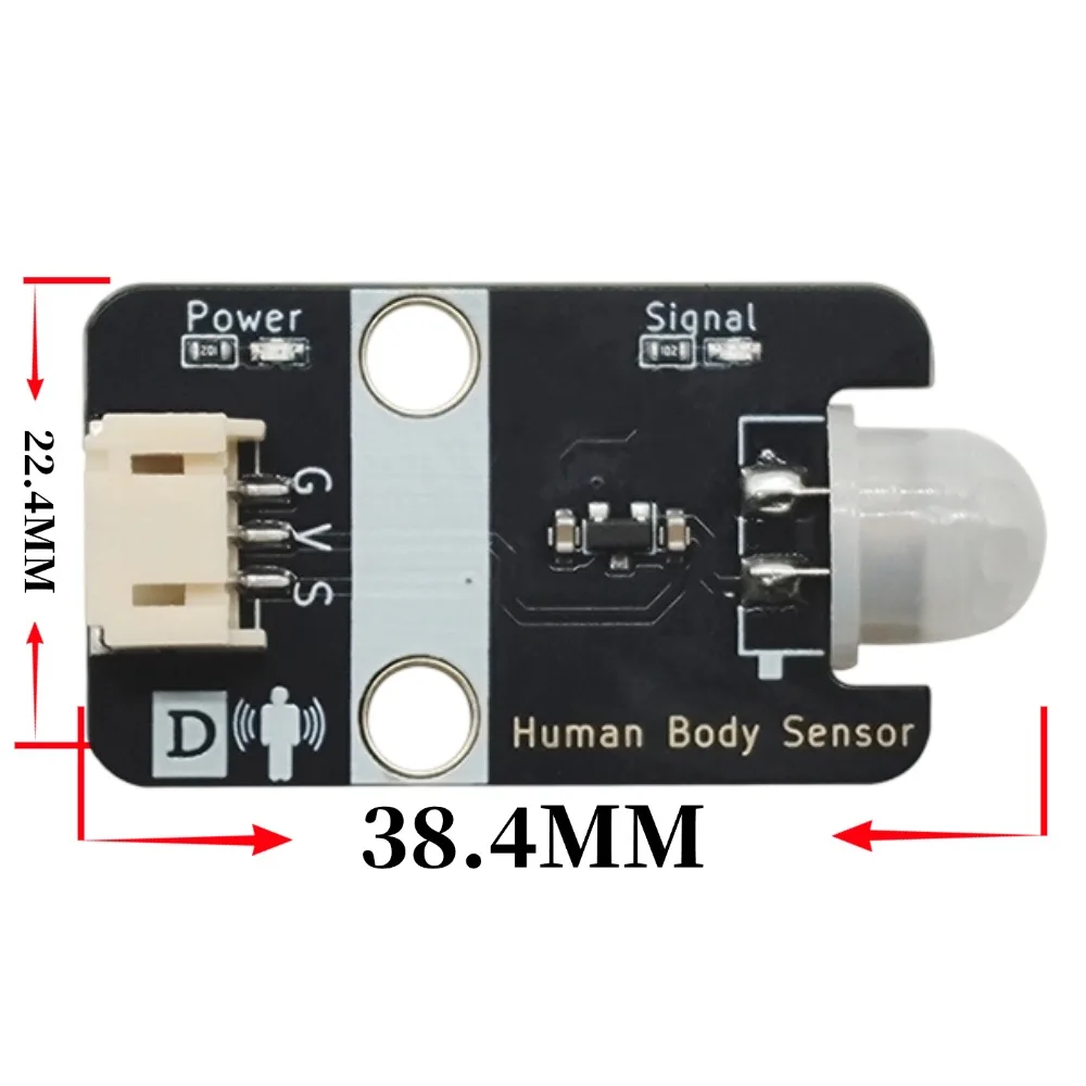 High Precision PIR Motion Sensor Human Pyroelectric Digital Output with Enclosure PH2.0 for Arduino ESP32 Microbit Raspberry Pi