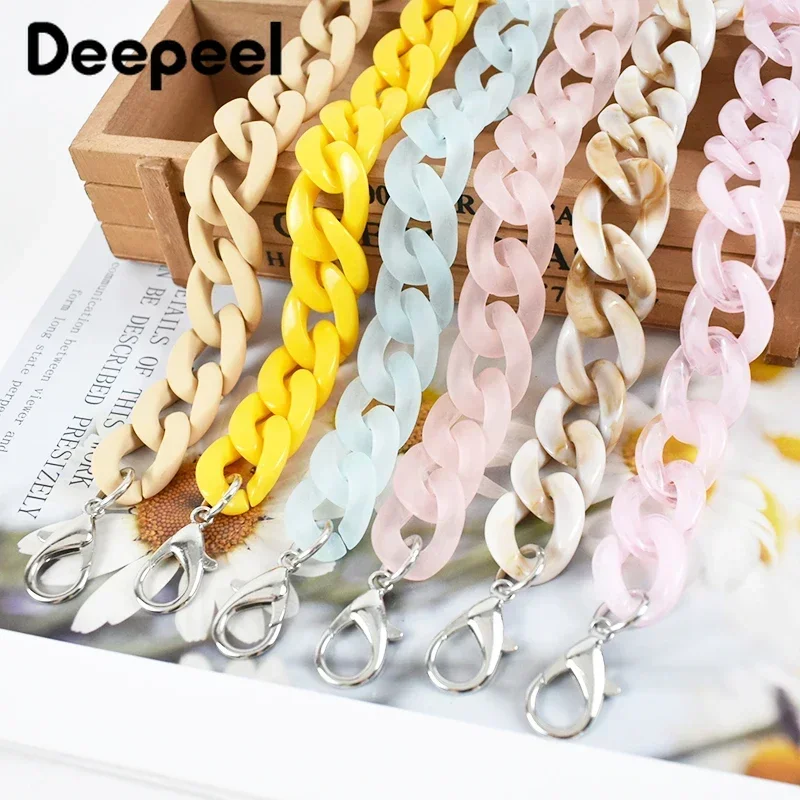 1Pc Deepeel 60cm Acrylic Bags Chain Women\'s Bag Shoulder Strap Wide Resin Chains Purse replace handle Handbag Parts Accessories