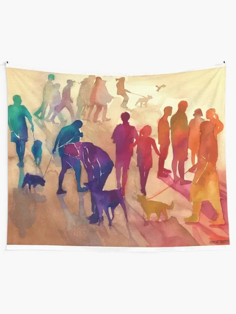 Dogs on the walk Tapestry Luxury Living Room Decoration Wall Hanging Tapestry