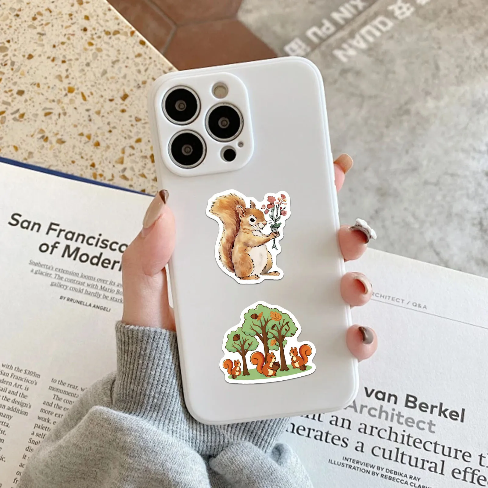 10/30/50PCS Leuke Dierenstickers Eekhoorn Cartoon Sticker Kinderen Speelgoed Koelkast Bagage Laptop Telefoon Gitaar auto Skateboard Decoratie