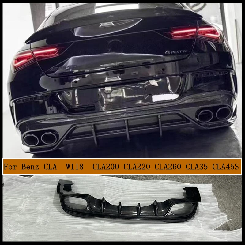 

Задний диффузор из углеродного волокна для Mercedes Benz CLA W118 CLA200 CLA220 CLA260 CLA35 CLA45S 2018-2023