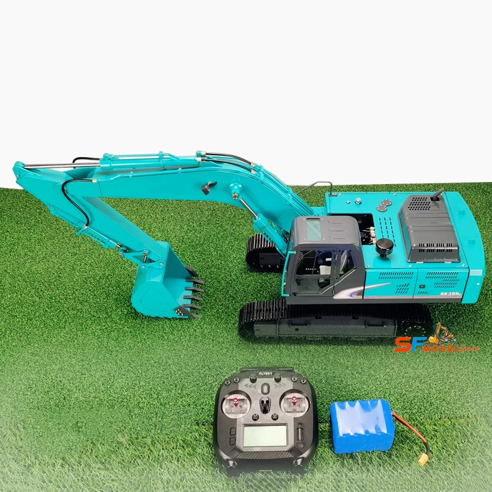 

1/14 350 RC Hydraulic Excavator Metal Model Construction Machinery with Lighting System RTR Version Remote Control Car Model Toy