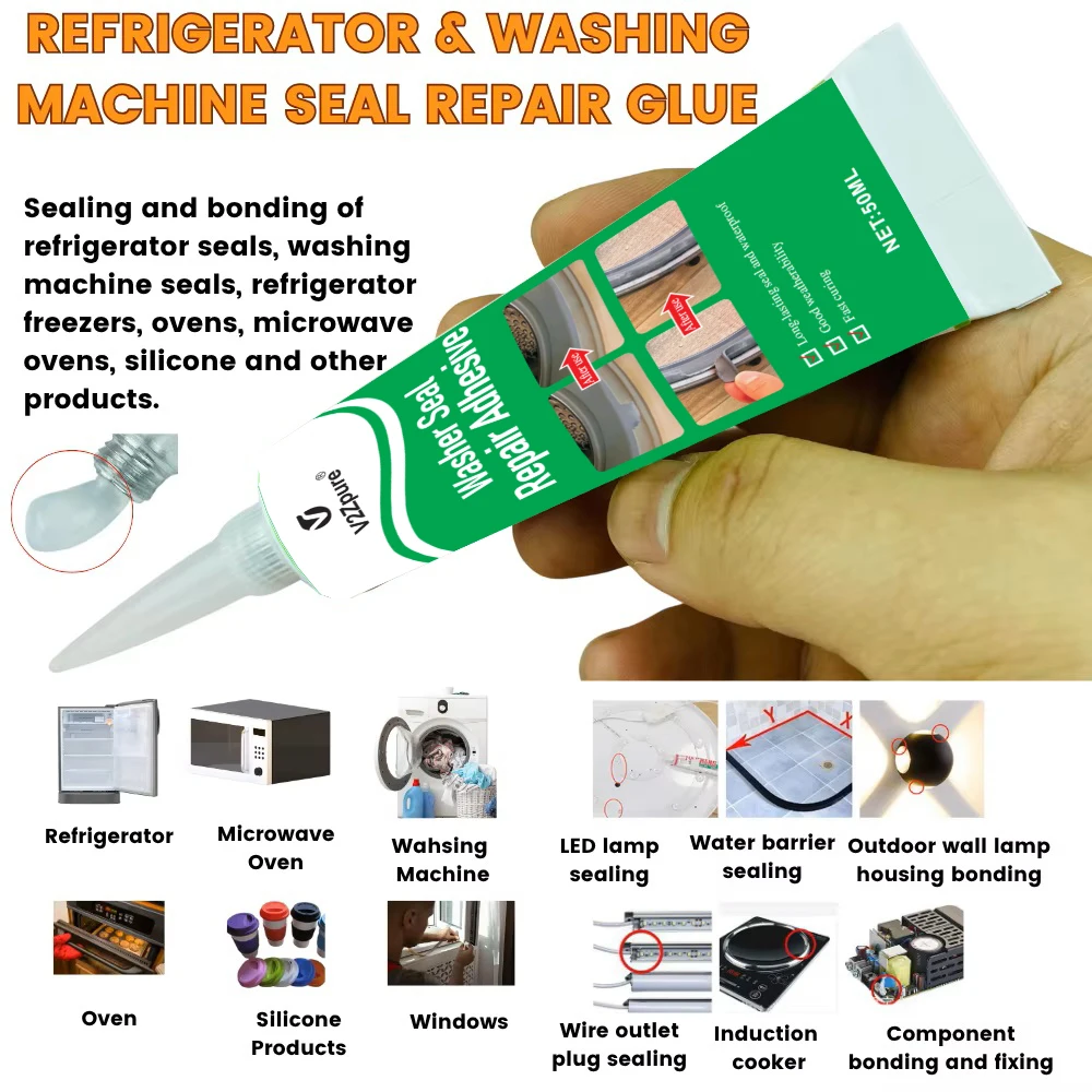 Adhesive Washing Machine Refrigerator Oven Sealing Ring Special Repair Glue Door Gasket Silicone Rubber Glue Car Sealing Strip