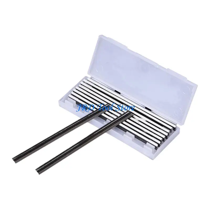 A2UD Electric Planer Replacement Blade 10Pcs Manganese Steel Construction for Smooth Cutting Tasks