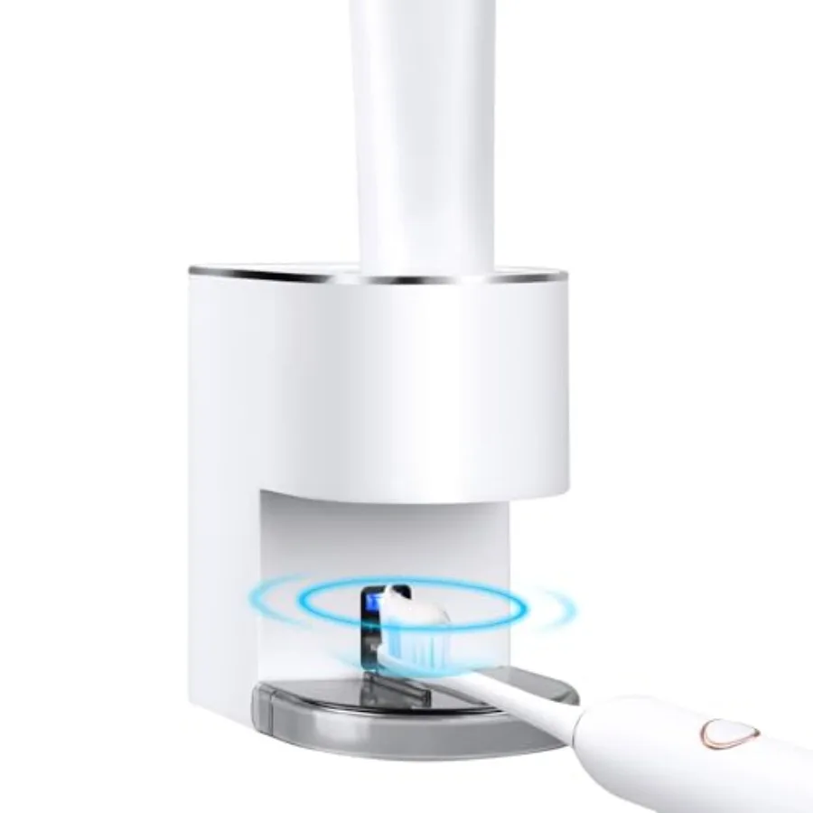 

Automatic Toothpaste Dispenser Wall Mounted: Electric 6 Adjustable Levels Auto Toothpaste Squeezer Smart Rechargeable Touchless
