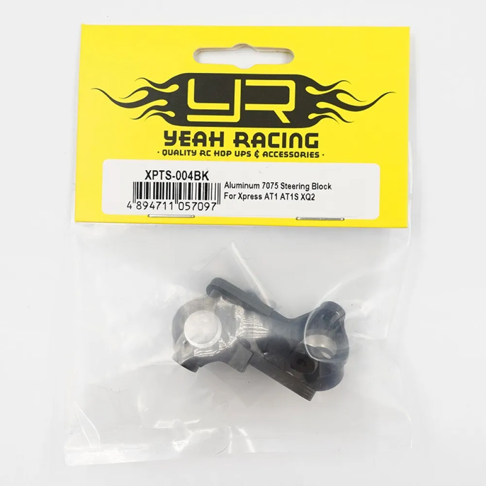 YEAH RACING ALUMINUM 7075 STEERING BLOCK FOR XPRESS AT1 AT1S XQ1 XQ2S XQ10#XPTS-004BK