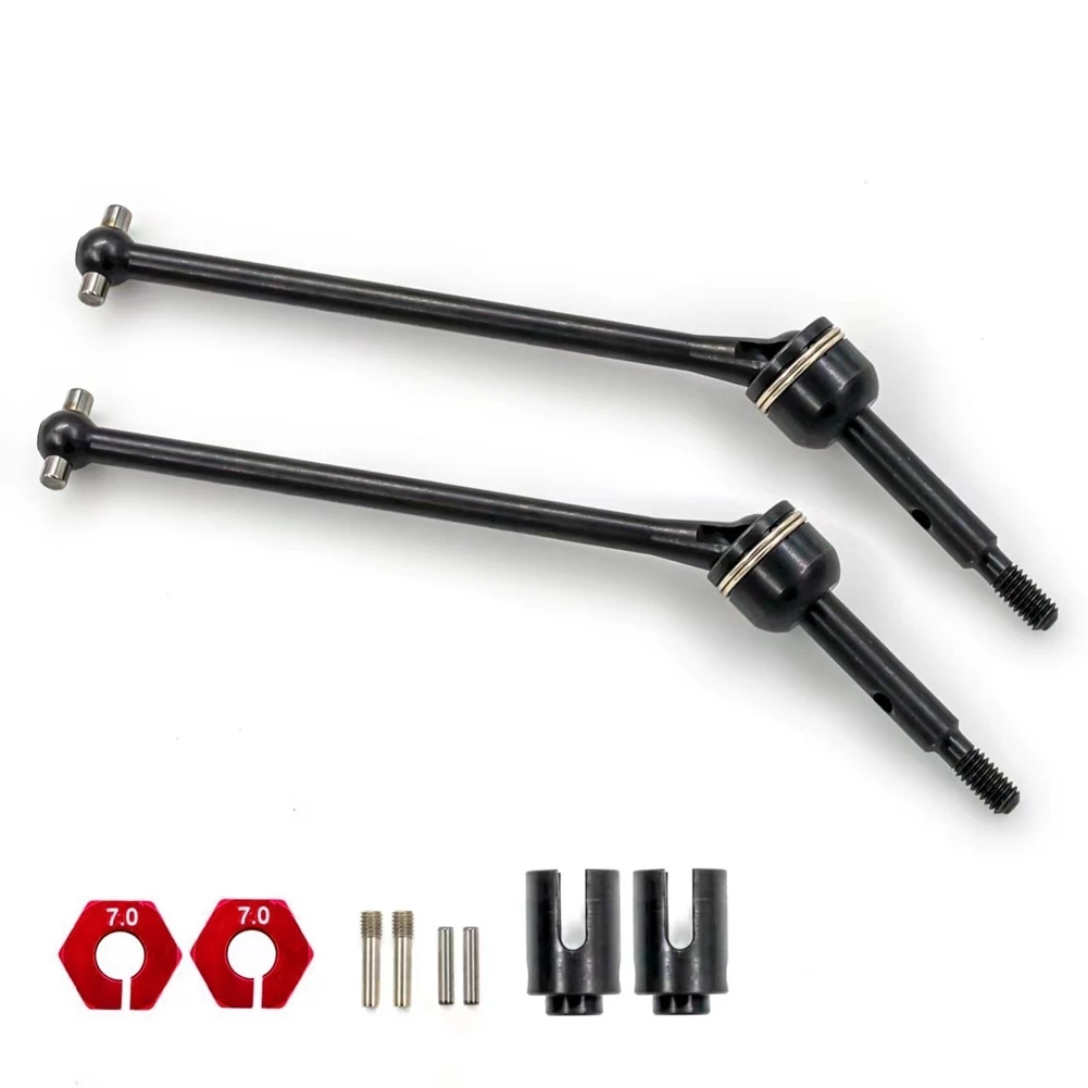 4Pcs Steel Front and Rear Drive Shaft Driveshafts for 1/10 Traxxas Slash Rustler Stampede Hoss VXL 4X4 RC Car