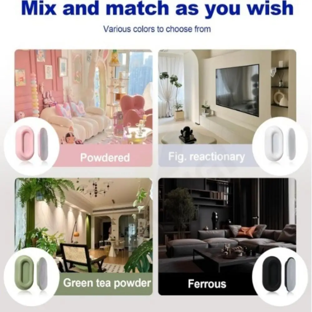 New Wall-mounted Magnetic Control Holder Traceless Silicone Remote Control Organizers Self-Adhesive Magnetic Sticker Hook