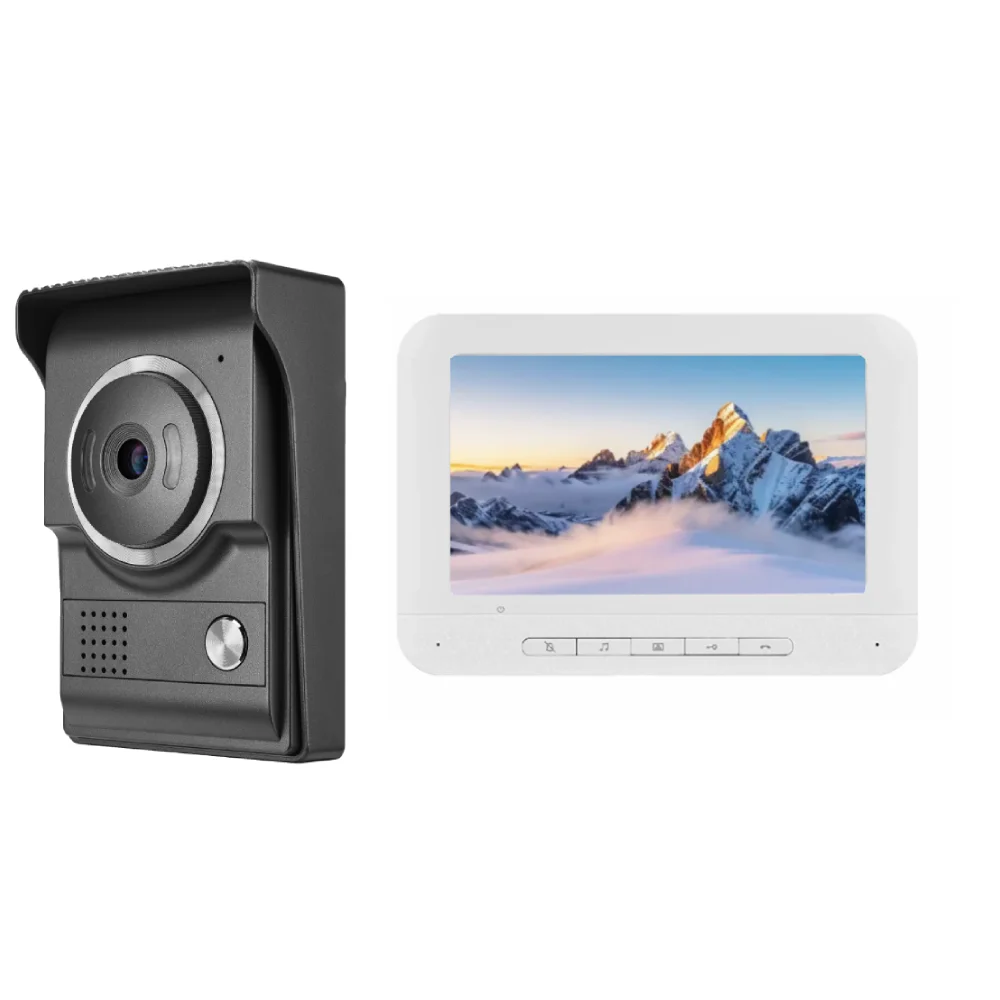 SmartYIBA Video Doorbell For Private House Video Door Phone Interphone 1 to 2 Monitors Kits Option 7" Color Screen Home Intercom