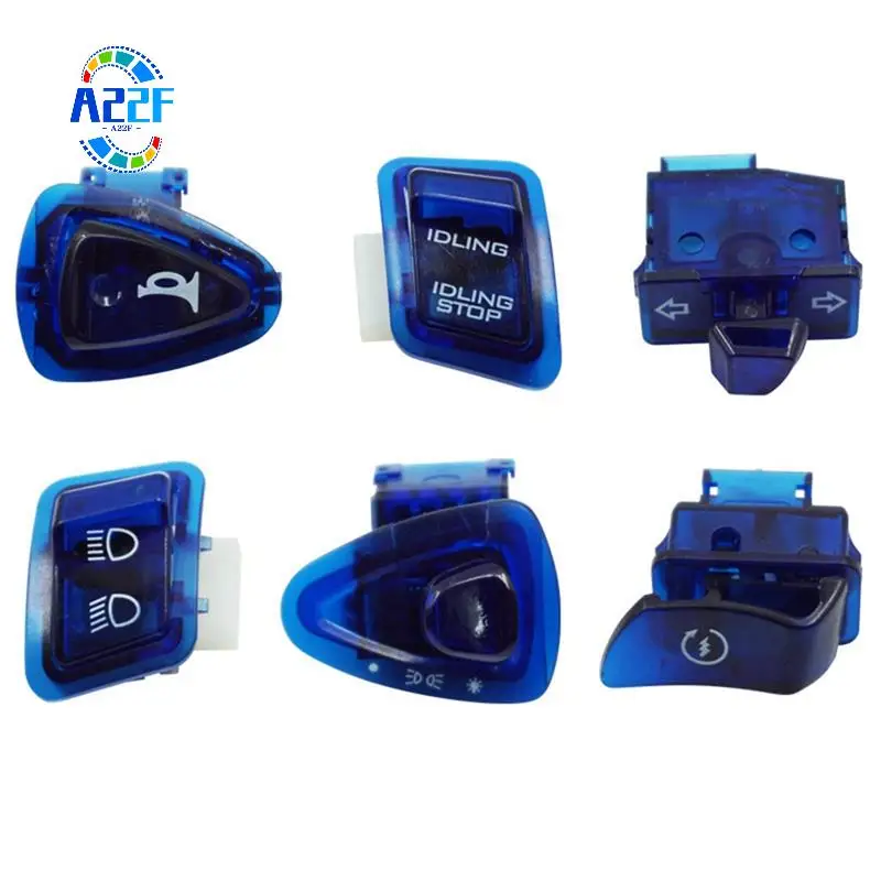 

A22F-6Pcs For GY6 50Cc 125Cc 150Cc ATV Moped Scooter Motorcycle Heads Light Horn Dimmer Turn Single Switch Button