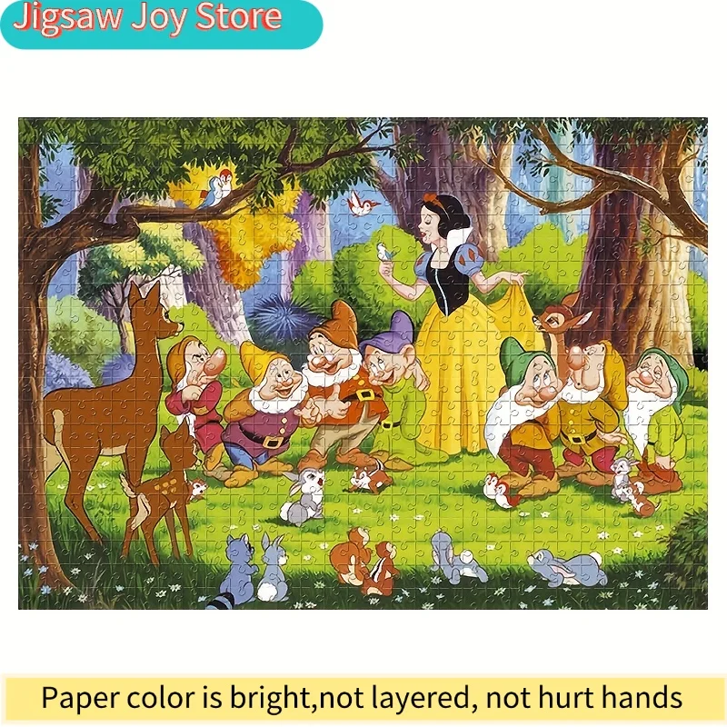 Rompecabezas de 1000 Piezas con Personajes de Dibujos Animados, Blancanieves y los Siete Enanitos, Rompecabezas de Pared para Colgar, Juego para Adultos, Regalo, Juego Interactivo Familiar