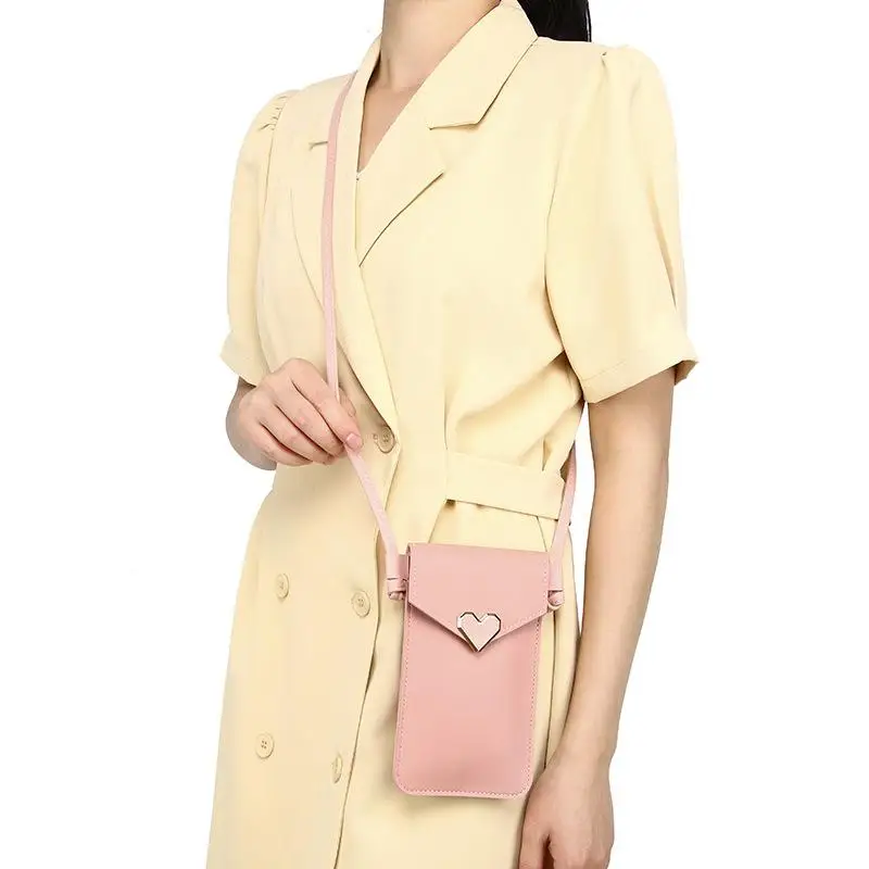 Ladies Touch Screen Cell Phone Purse Smartphone Wallet Pu Leather Shoulder Strap Handbag Women Bag Mobile Wallet Messenger Bags