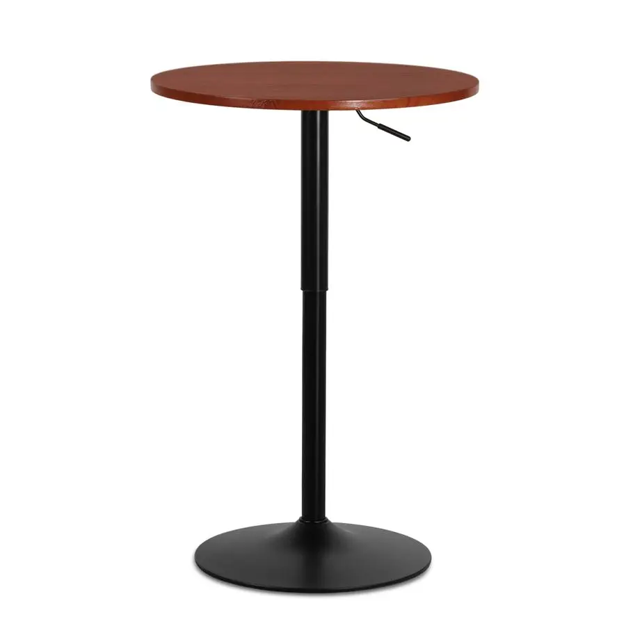

Round Bar Table Adjustable Height, BistroTable with Black Leg and Base Pub Table 360 Swivel for Living Room Dining Room Bistro